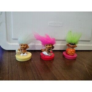Vintage Russ Trolls Stamp Stamper set of 3 Halloween Valentines Easter